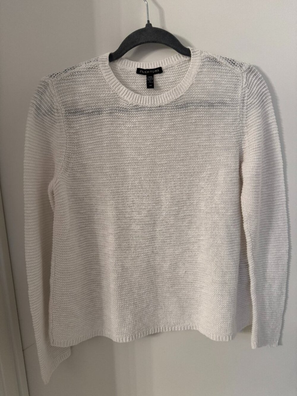 Eileen Fisher Medium Weight White Kinit size S/P